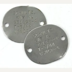 USMC WW2 Period Dog-Tag Set 'Kay A. Schultz'