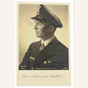 German Knight's Cross recipient Postcard 'Korvettenkapitan Prien'