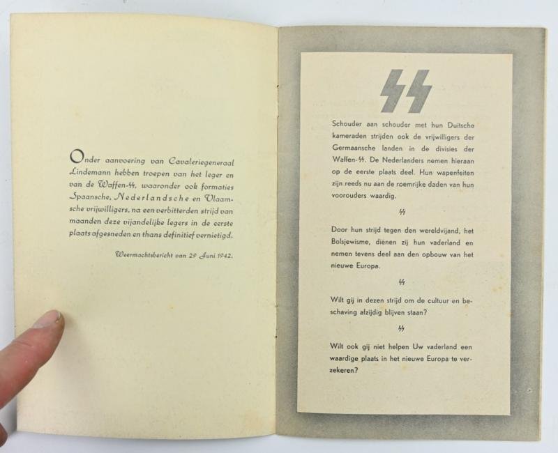 Dutch SS Recruitment Booklet 'Volg de Roepstem van eer en geweten' — image 2