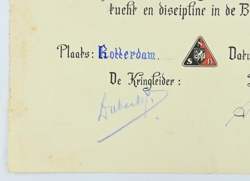 Dutch NSB Certificate 'Oorkonde Gelofte van Trouw' — image 4