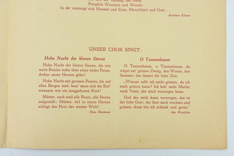 German WH Christmas Program 1941 Holland — image 5