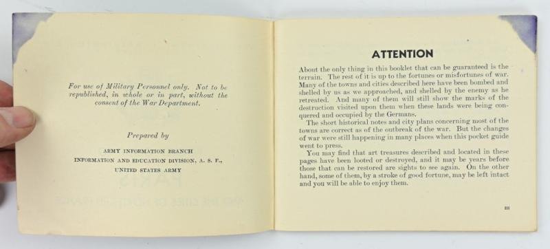 US WW2 Pocketguide to Paris — image 2