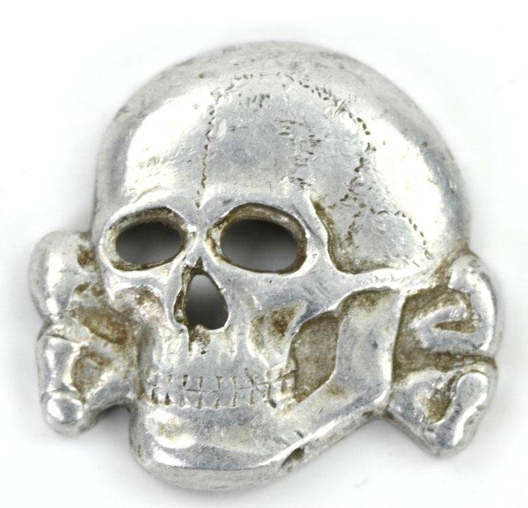German Waffen-SS Visor Cap Skull RZM 499/41