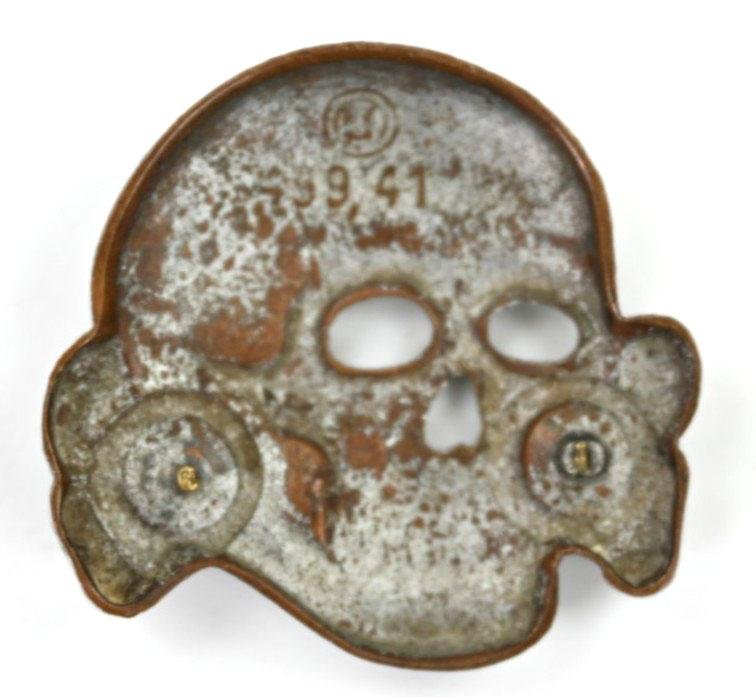 German Waffen-SS Visor Cap Skull RZM 499/41 — image 2