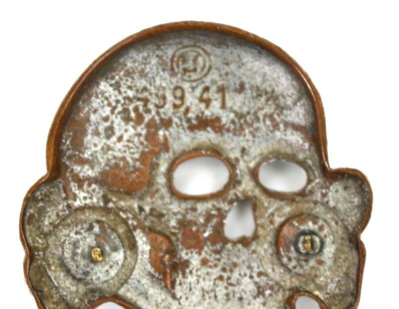 German Waffen-SS Visor Cap Skull RZM 499/41 — image 3