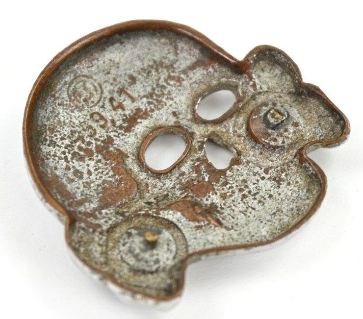 German Waffen-SS Visor Cap Skull RZM 499/41 — image 4