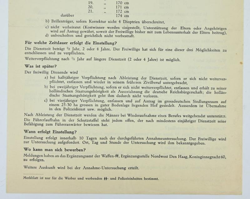 Dutch Waffen-SS Recruitment Form ''Westland' — image 7