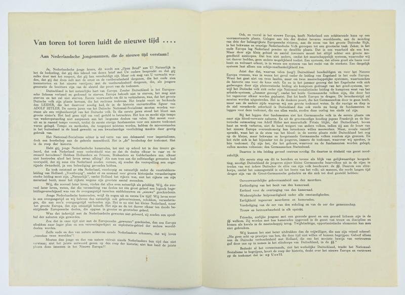 Dutch Waffen-SS Recruitment Flyer 'Westland' — image 4