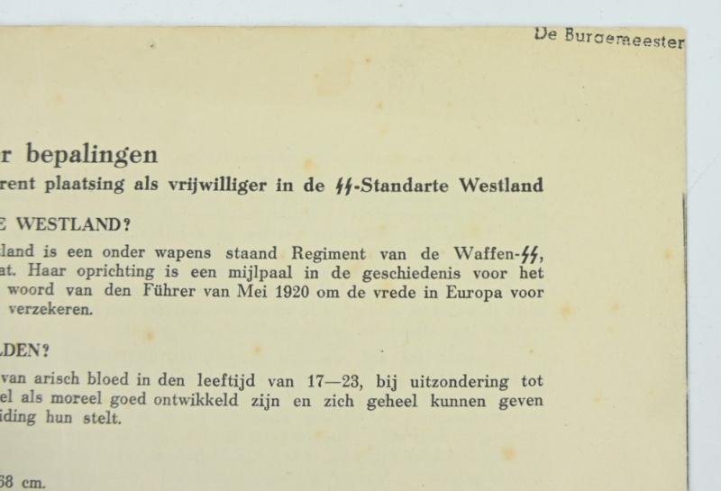 Dutch Waffen-SS Recruitment Flyer 'Westland' — image 6