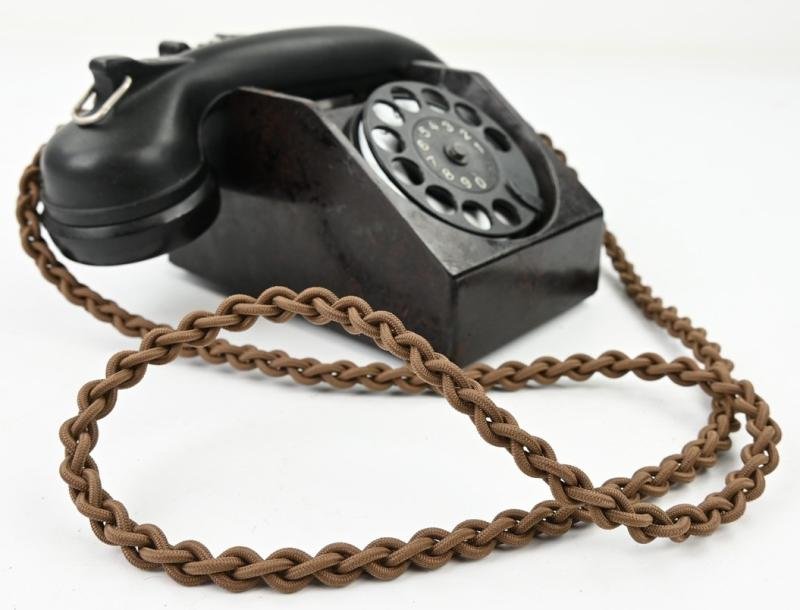 German WH Military Bakelite Desk Rotary Telephone 1942 — image 3