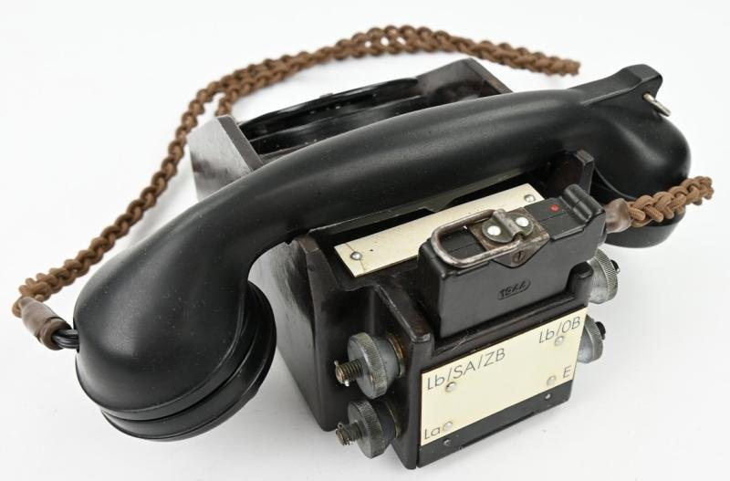German WH Military Bakelite Desk Rotary Telephone 1942 — image 5
