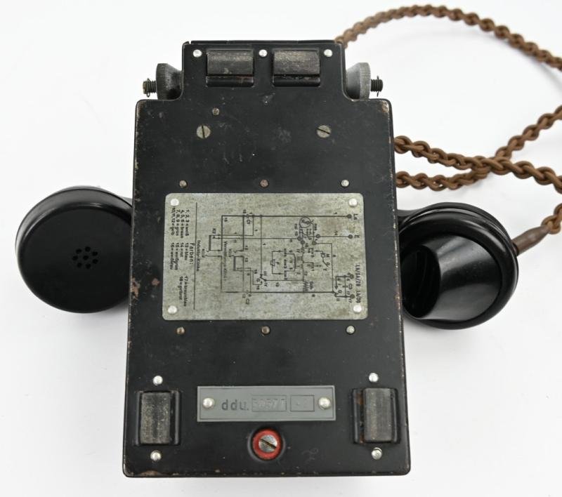 German WH Military Bakelite Desk Rotary Telephone 1942 — image 9