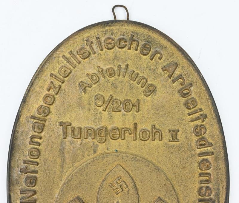German RAD Wall Plaque Abt. 9/201 Tungerloh II — image 4