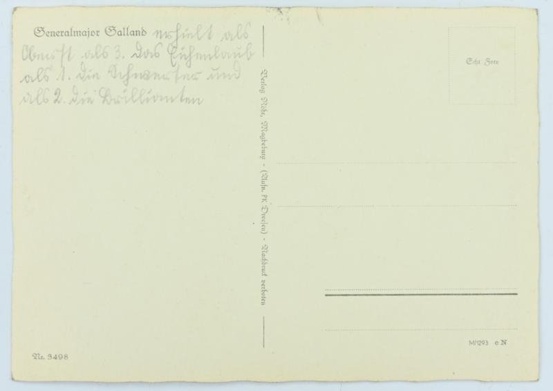 German Portrait Picture 'Generalmajor Galland' — image 3