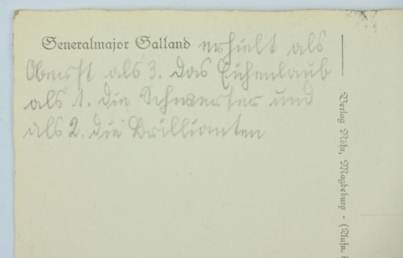 German Portrait Picture 'Generalmajor Galland' — image 4