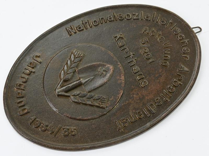 German RAD Wall Plaque Abt. 5/201 Karthaus — image 2