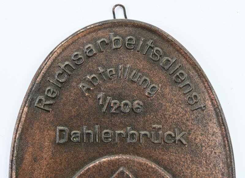 German RAD Wall Plaque 1/206 Dahlerbrück — image 2