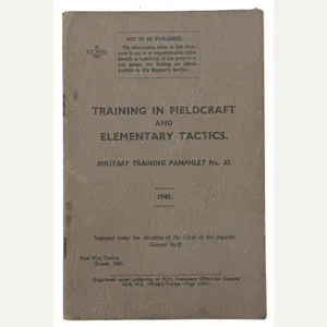 New Zealand WW2 Training Manual Fieldcraft & Elementary Tactics