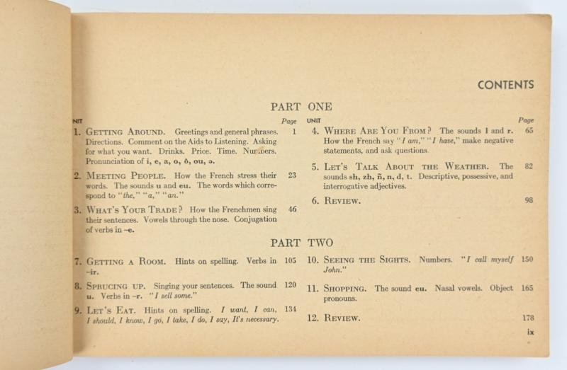 US WW2 Education Manual EM-500 'Spoken French' — image 3