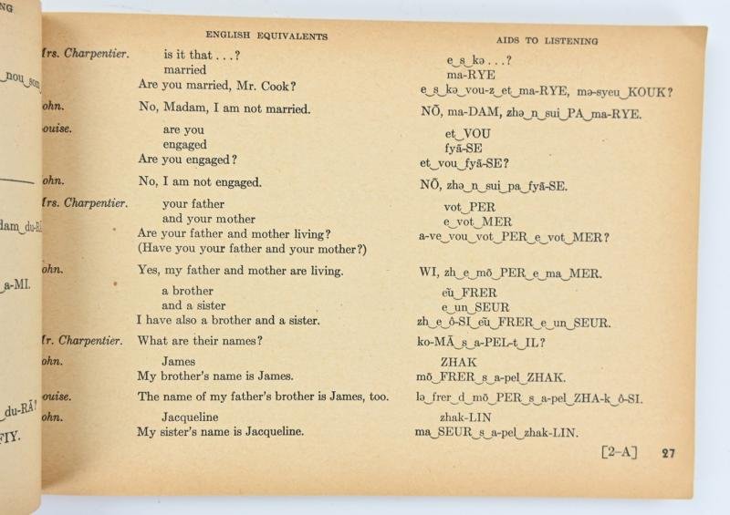 US WW2 Education Manual EM-500 'Spoken French' — image 5