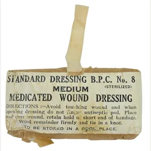 British WW2 Standard Dressing Medicated Wound Dressing No.8