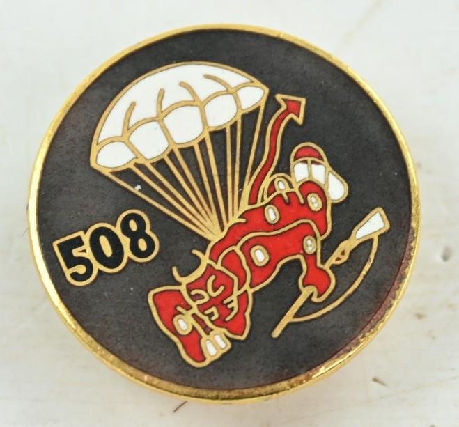 US Army 508th PIR 82nd AB Division DUI Unit Crest Pin — image 3