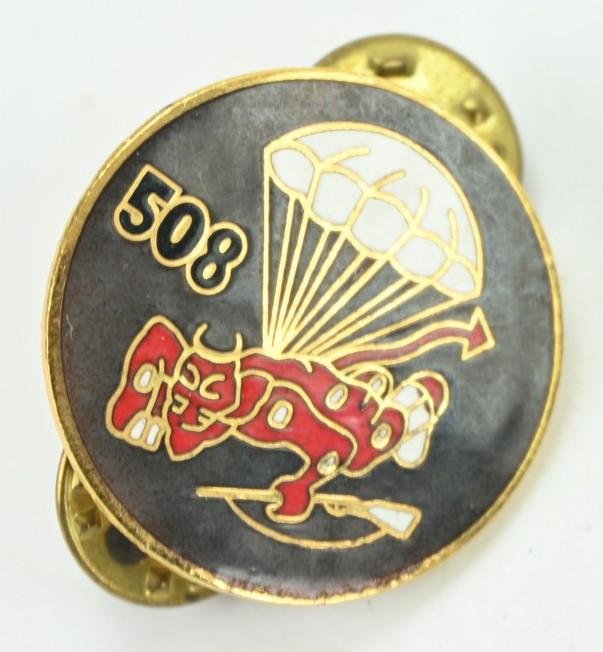 US Army 508th PIR 82nd AB Division DUI Unit Crest Pin — image 6