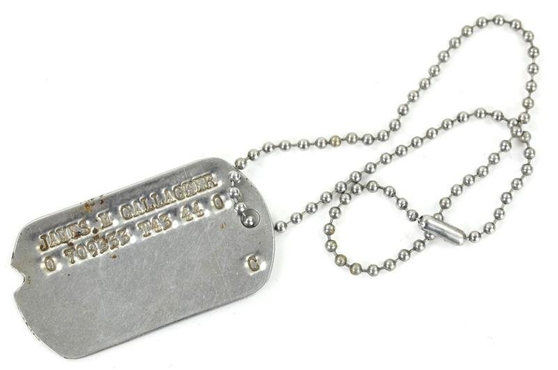 USAAF WW2 Dog-Tag Officer James M. Gallagher