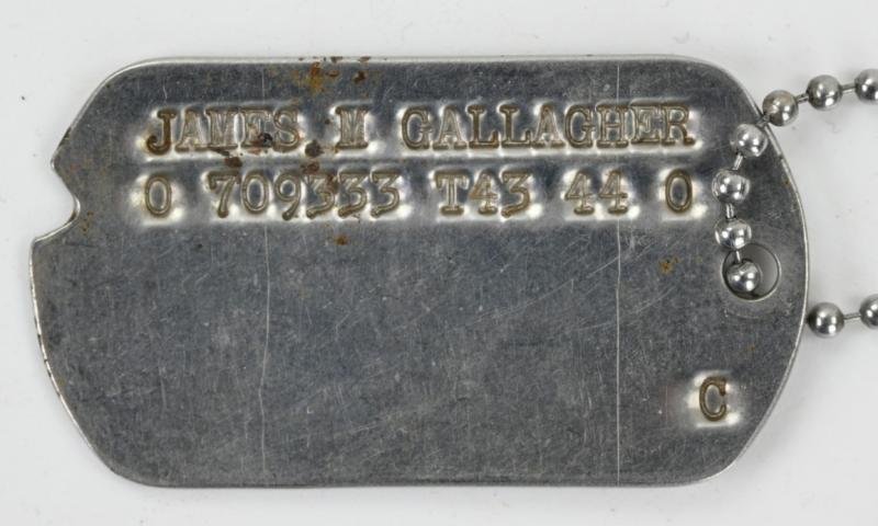 USAAF WW2 Dog-Tag Officer James M. Gallagher — image 2