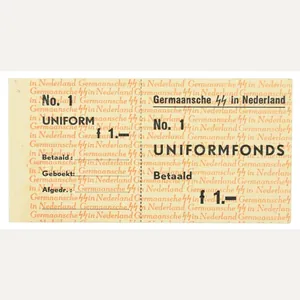 Dutch SS Uniform Collecting Coupon