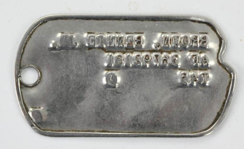 US WW2 Dog-Tag 'Bennie Brown Jr.' — image 3