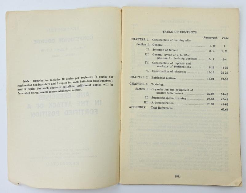 US WW2 Conference Course Training Bullitin 'Training Aid and Exercises in the attack of a fortified position' — image 3