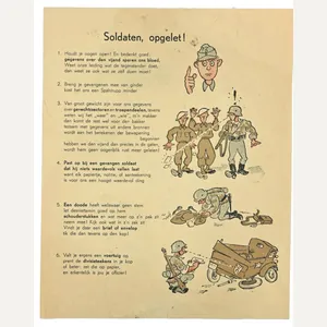 Dutch Waffen-SS Leaflet/ Flyer 'Spy-ing the Enemy'