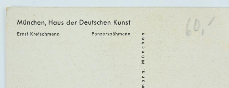 German Third Reich Kunst Postcard 'Panzerspahmann' — image 3