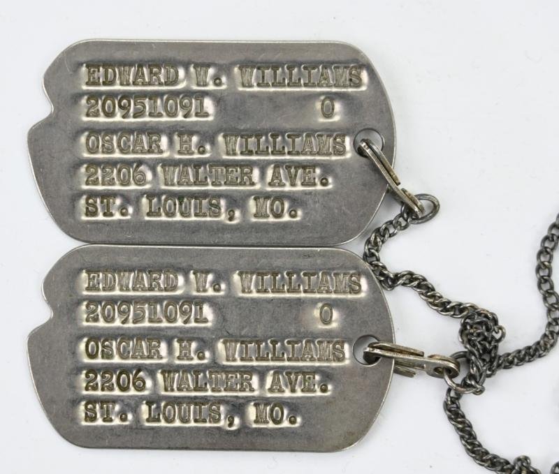 US WW2 Dog-tag Set 'Edward W. Williams' — image 2