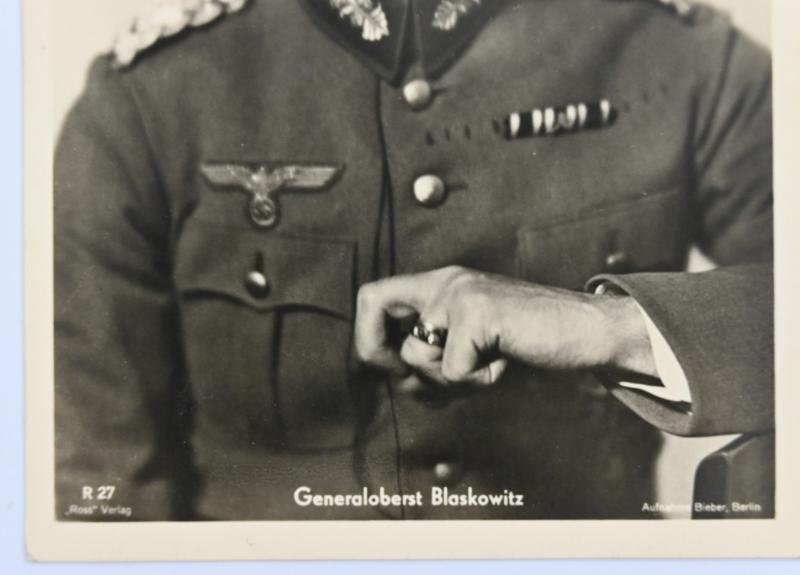 German WH Postcard 'Generaloberst Blaskowitz' — image 2