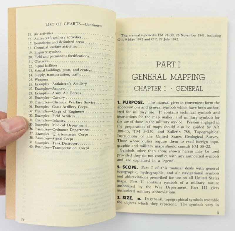 US WW2 Basic Field Manual FM21-30 Conventional Signs,Military Symbols and Abbrevations — image 3