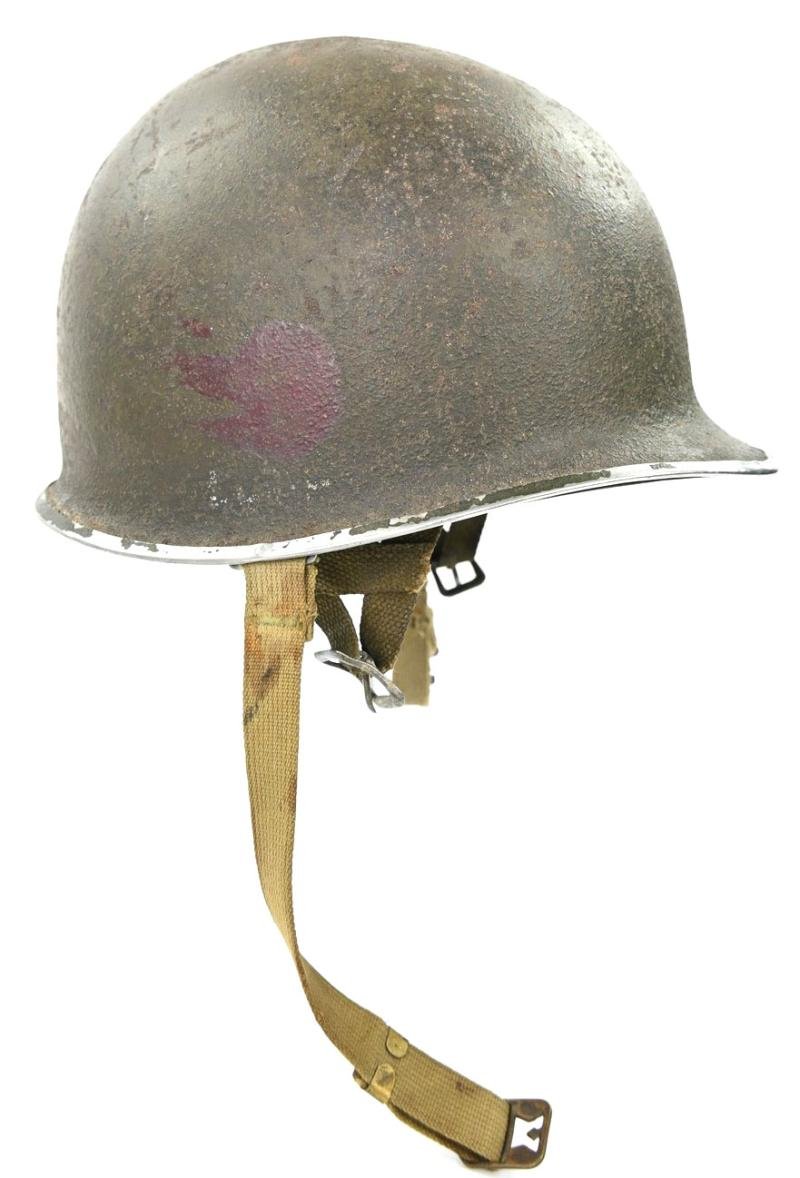 US WW2 Published 82nd Airborne Division 508th Parachute Infantry Regiment Combat Helmet — image 2