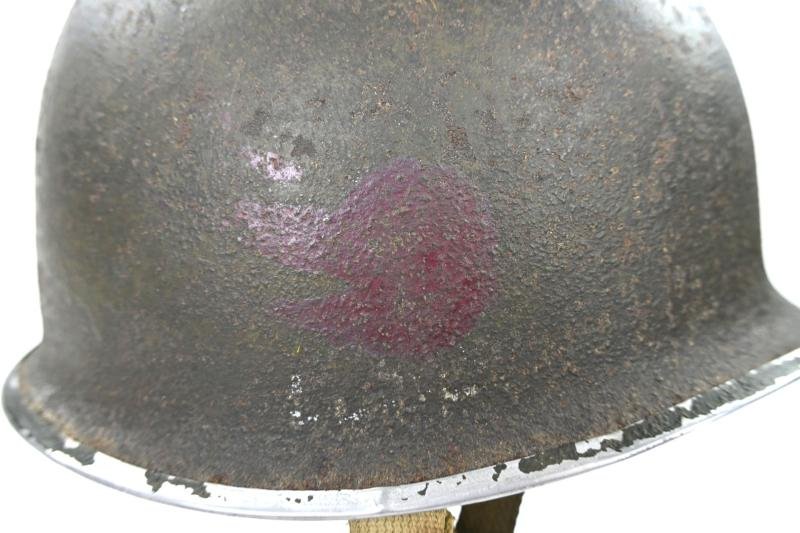 US WW2 Published 82nd Airborne Division 508th Parachute Infantry Regiment Combat Helmet — image 3