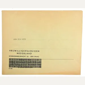 Dutch Waffen-SS Envelop 'Vrijwilligerslegioen Nederland'