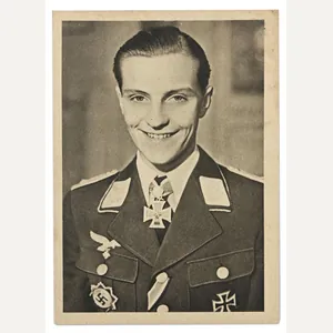 German LW Portrait Picture ''Hans-Joachim Marseille'