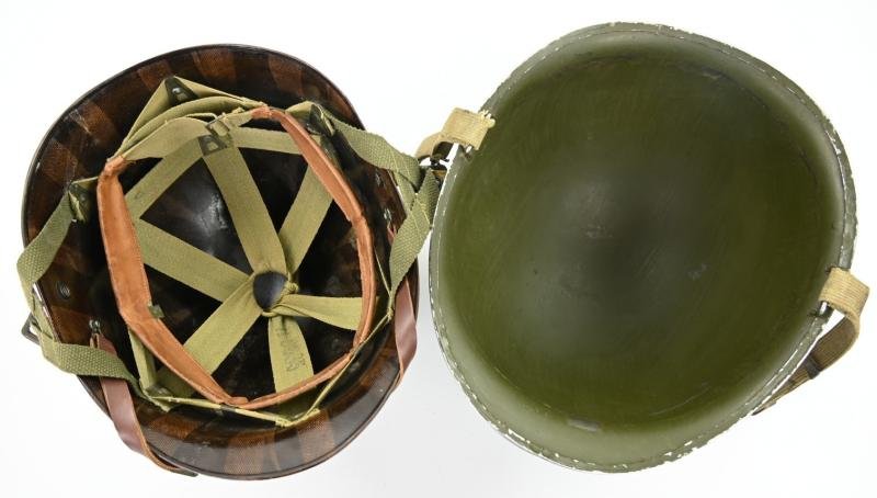 US WW2 82nd Airborne Division 504th Parachute Infantry Regiment Combat Helmet — image 11