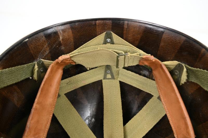 US WW2 82nd Airborne Division 504th Parachute Infantry Regiment Combat Helmet — image 13