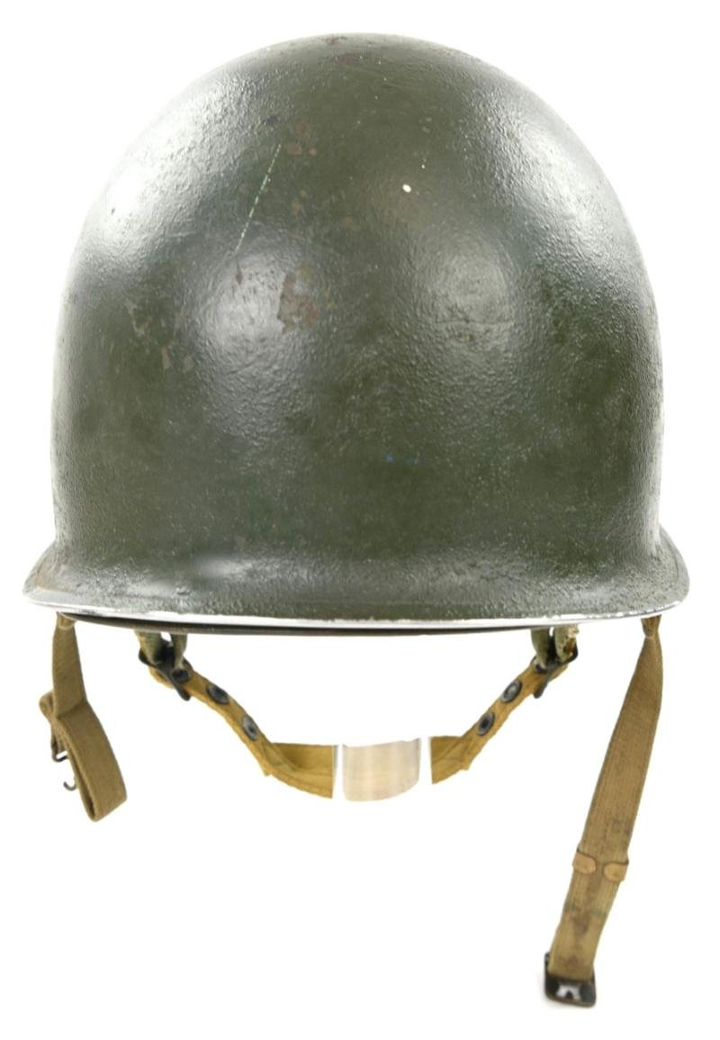 US WW2 82nd Airborne Division 504th Parachute Infantry Regiment Combat Helmet — image 3