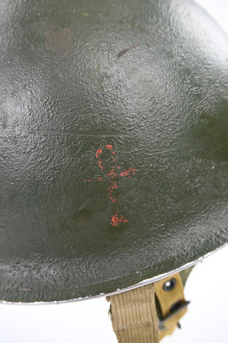 US WW2 82nd Airborne Division 504th Parachute Infantry Regiment Combat Helmet — image 6