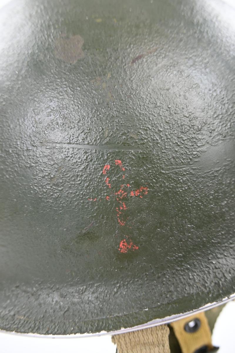 US WW2 82nd Airborne Division 504th Parachute Infantry Regiment Combat Helmet — image 7