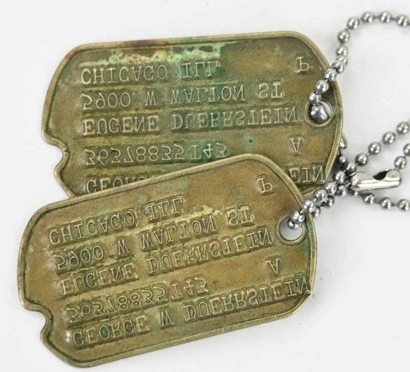 US WW2 Dog-tag set of ''George W. Duerrstein'' — image 3