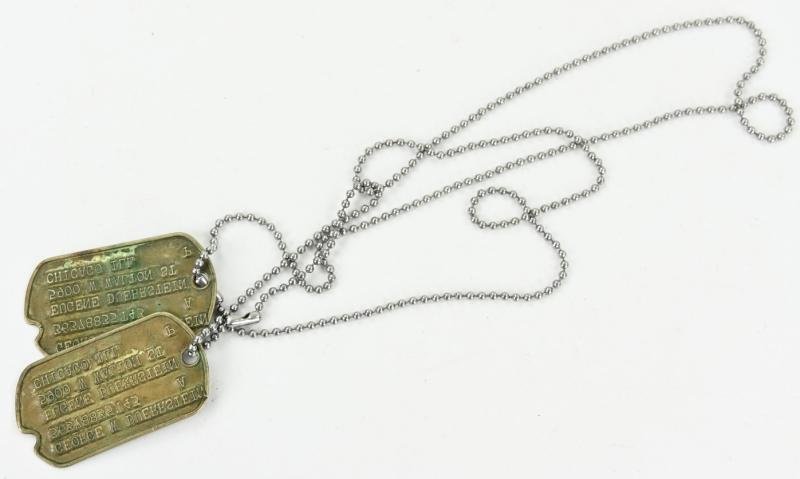 US WW2 Dog-tag set of ''George W. Duerrstein'' — image 4