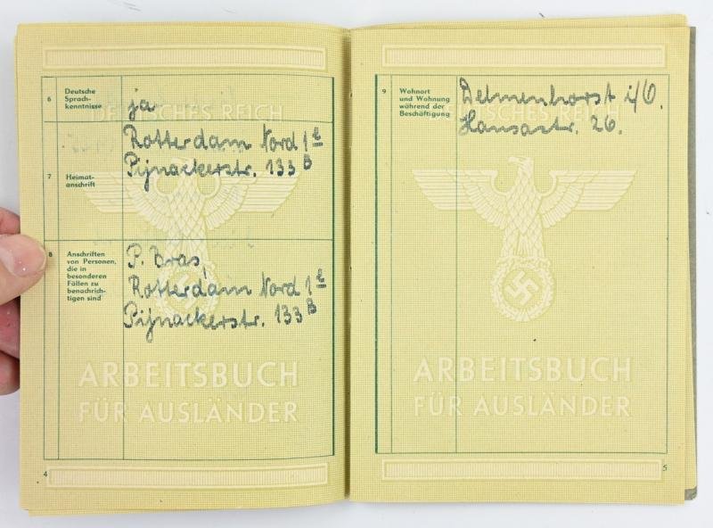 German Third Reich Foreigner (Dutch) Workers Pass — image 5