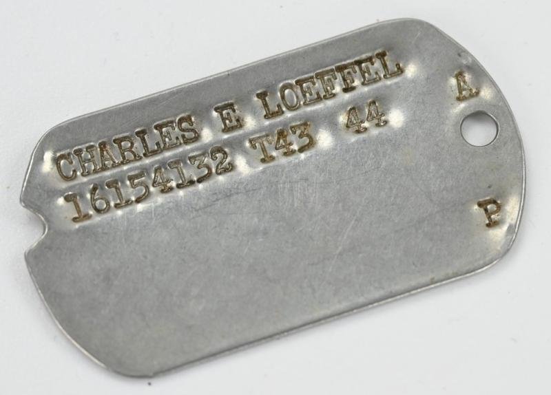 USAAF WW2 Dog-Tag 'Charles E Loeffel' — image 2